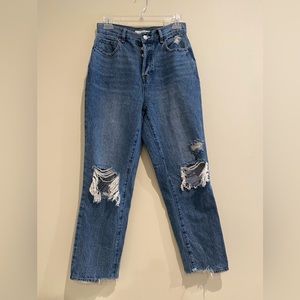 PacSun High Rise Straight Button Fly Blue Jeans